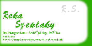 reka szeplaky business card